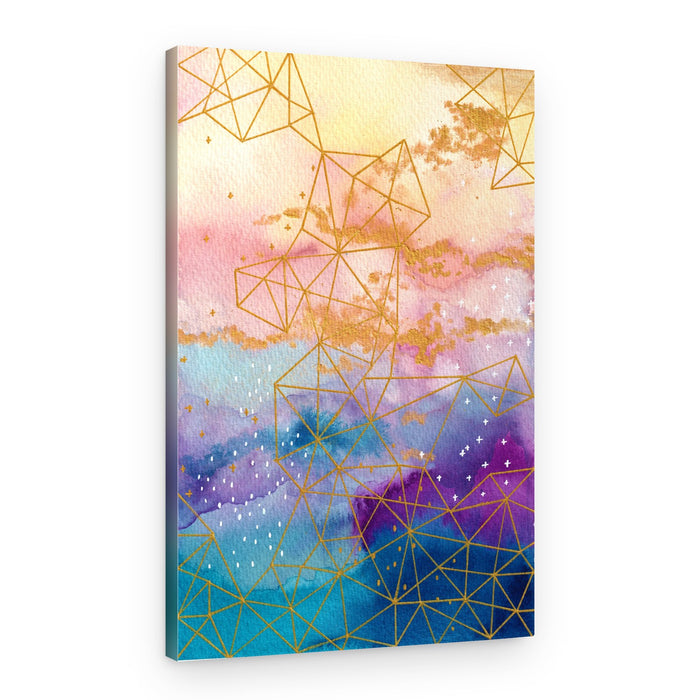 Celestial Gradient Geometry – Canvas Print