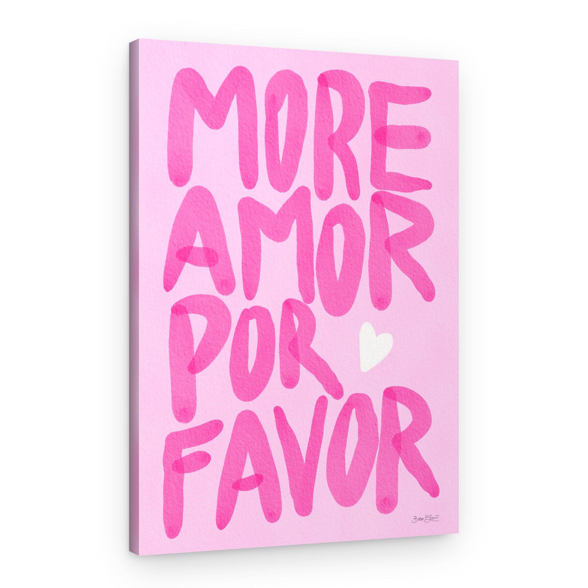 Pink More Amor Please – Canvas Print