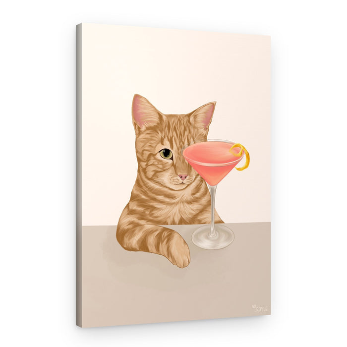 Curious Cat Cocktail – Canvas Print