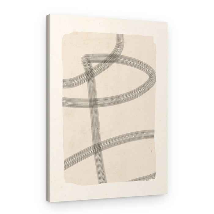 Fluid Grey Lines – Canvas Print