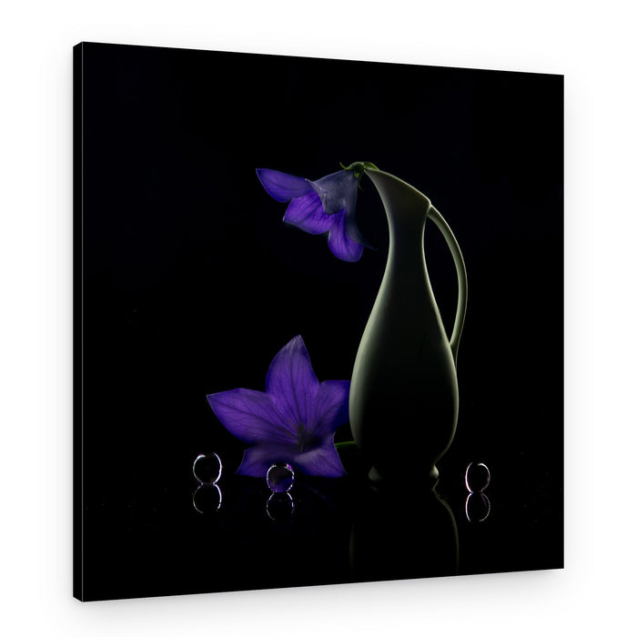 Purple Flowers Dark Elegance – Canvas Print