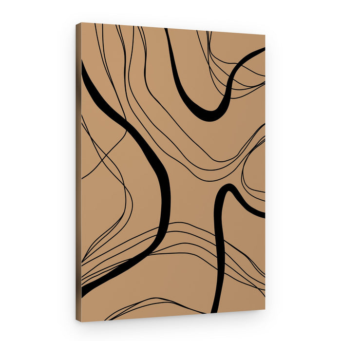 Modern Wavy Abstract – Canvas Print