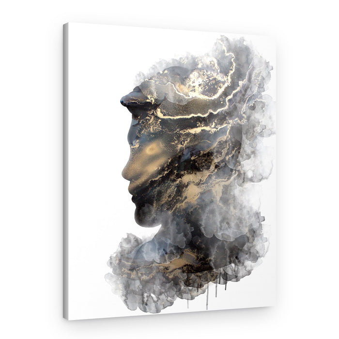 Fluid Gold Silhouette – Canvas Print