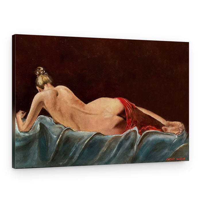 Elegant Reclining Nude – Canvas Print