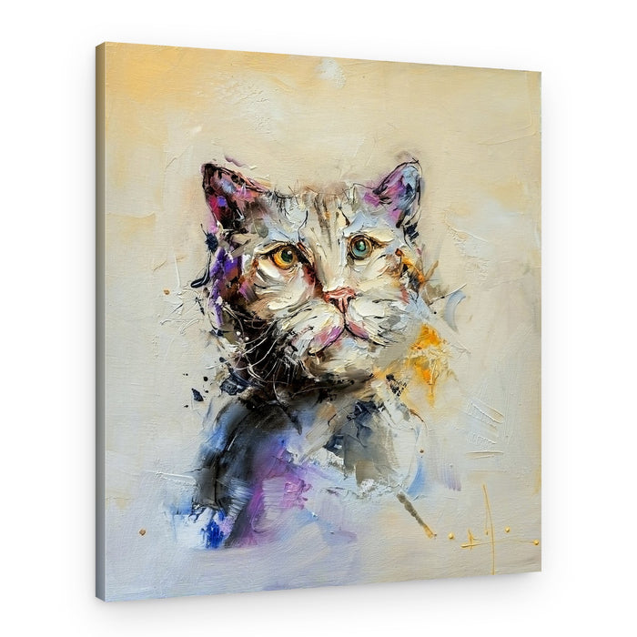 Expressive Cat Portrait – Canvas Print