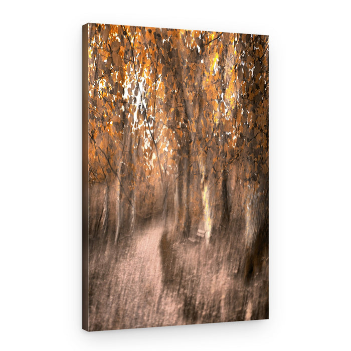 Dreamy Autumn Forest Path – Canvas Print
