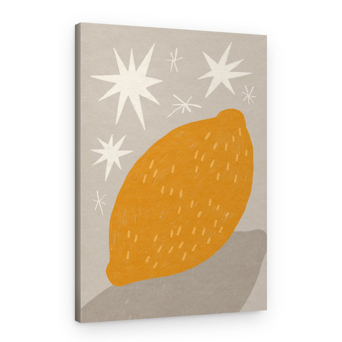 Sparkling Yellow Lemon – Canvas Print