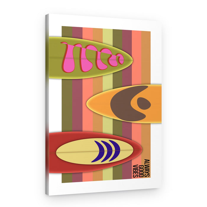 Colorful Surfboard Vibes – Canvas Print