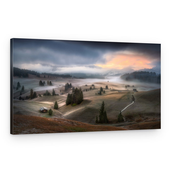 Misty Alpine Morning – Canvas Print