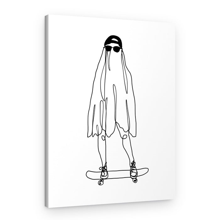 Cool Skater Ghost – Canvas Print