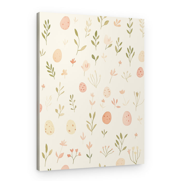 Soft Botanical Easter Eggs – Canvas Print
