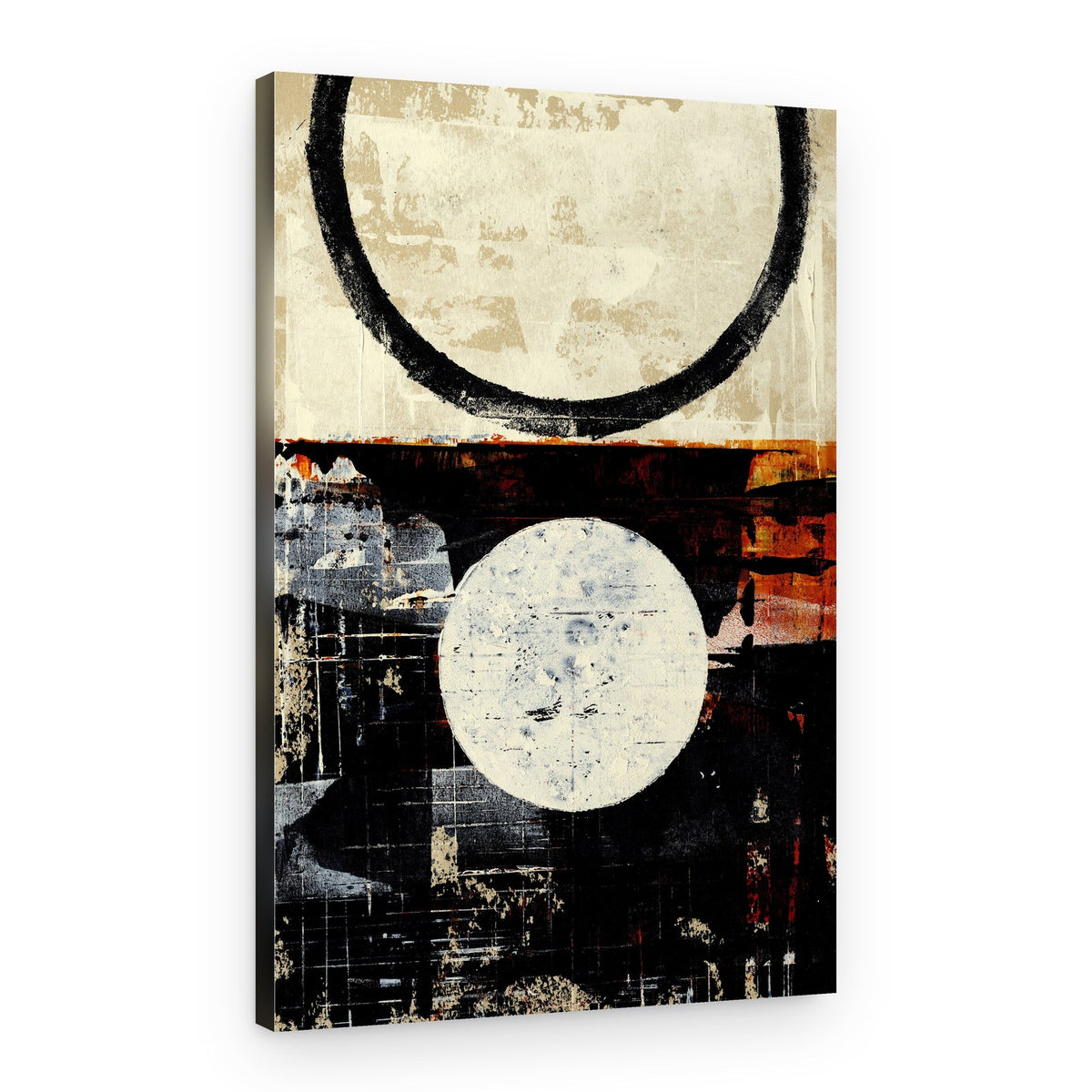 Stark Geometric Circles – Canvas Print