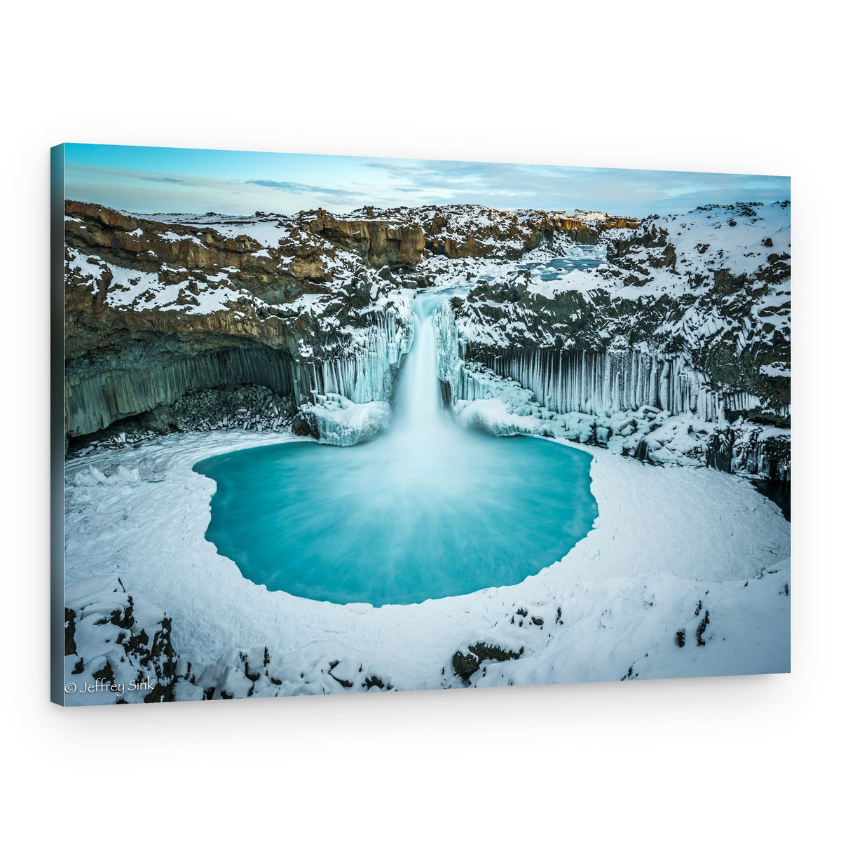 Icy Blue Waterfall – Canvas Print