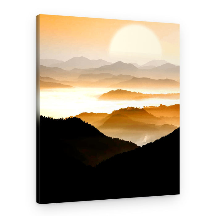 Misty Mountain Sunrise – Canvas Print