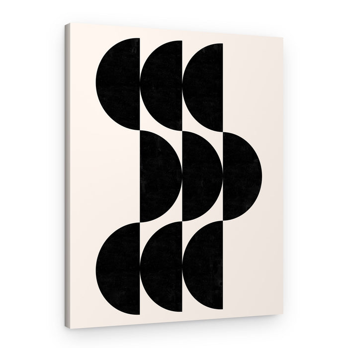 Wavy Black Geometry – Canvas Print