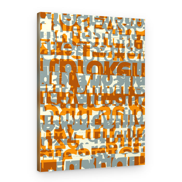 Abstract Typographic Collage – Canvas Print
