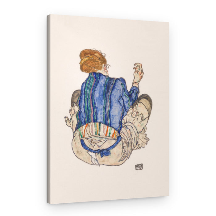 Seated Woman, Back View – Canvas Print