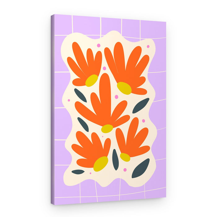 Vibrant Floral Grid – Canvas Print