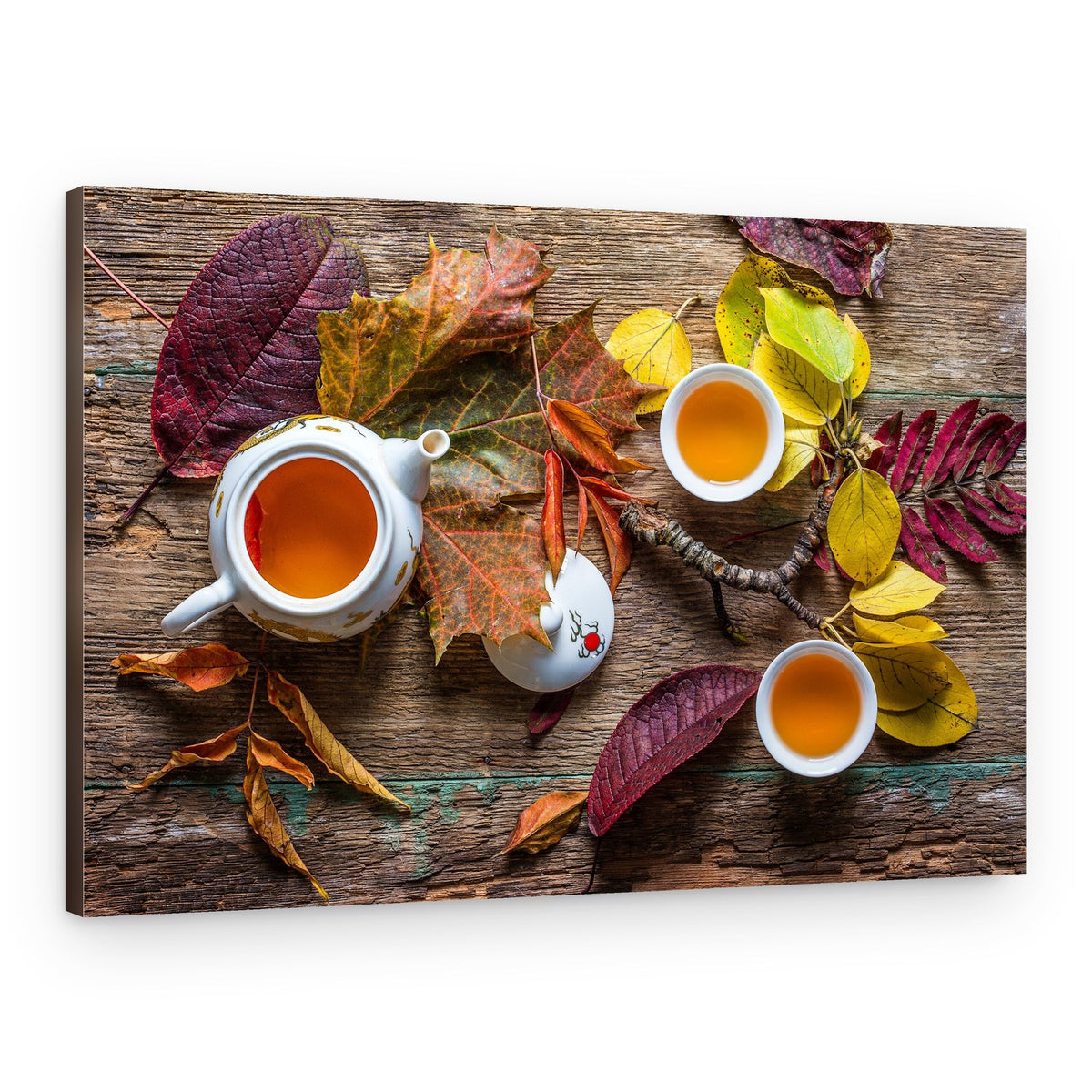 Cozy Autumn Tea – Canvas Print
