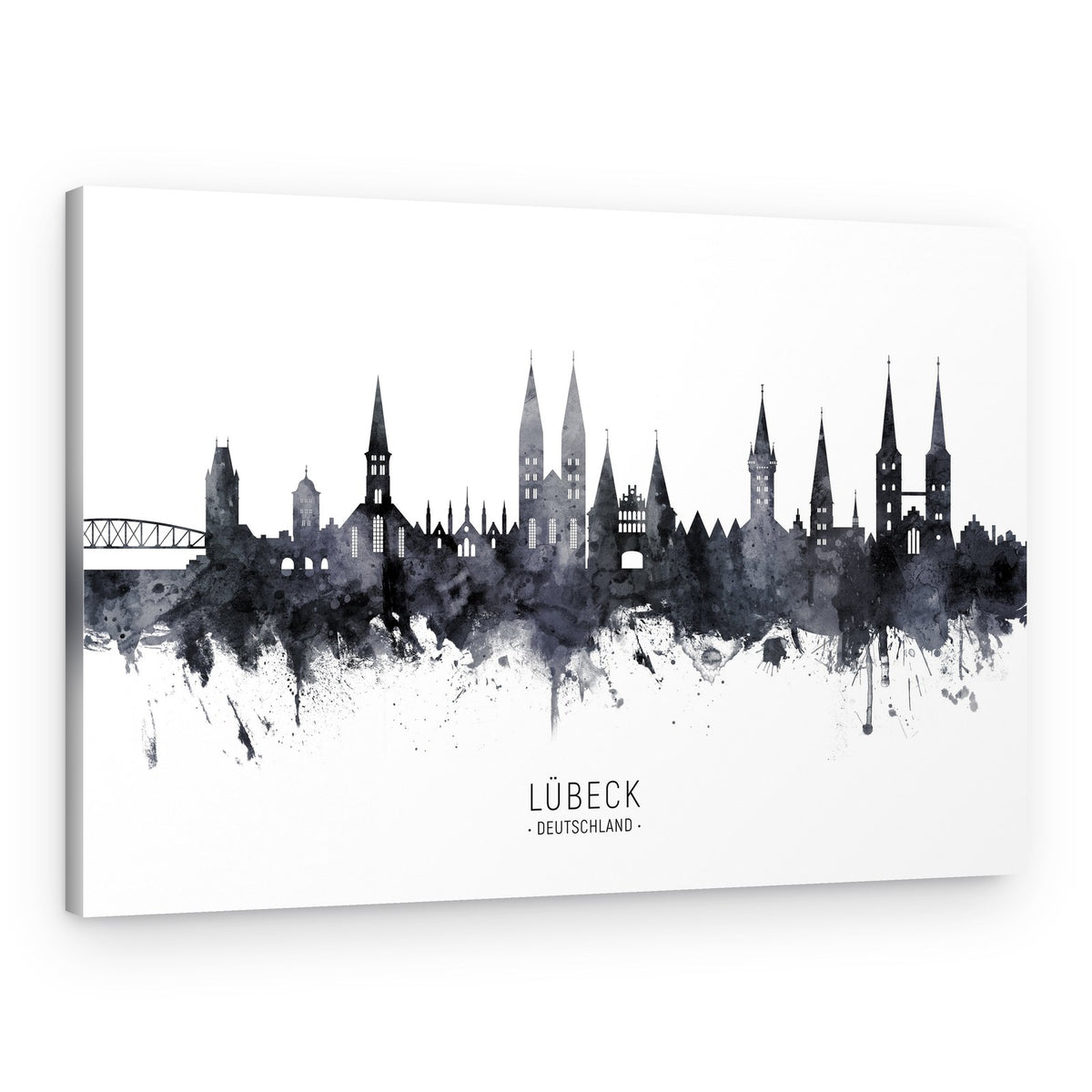Lübeck Germany Skyline – Canvas Print