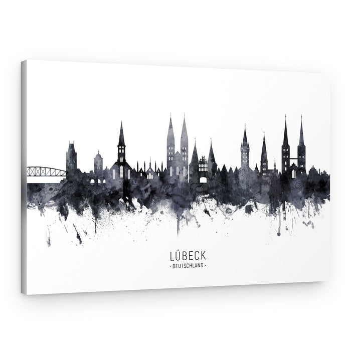 Lübeck Germany Skyline – Canvas Print