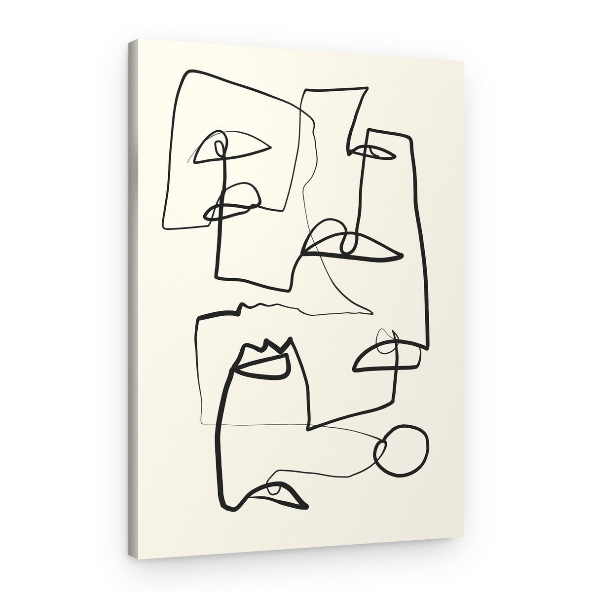 Expressive Abstract Faces – Canvas Print