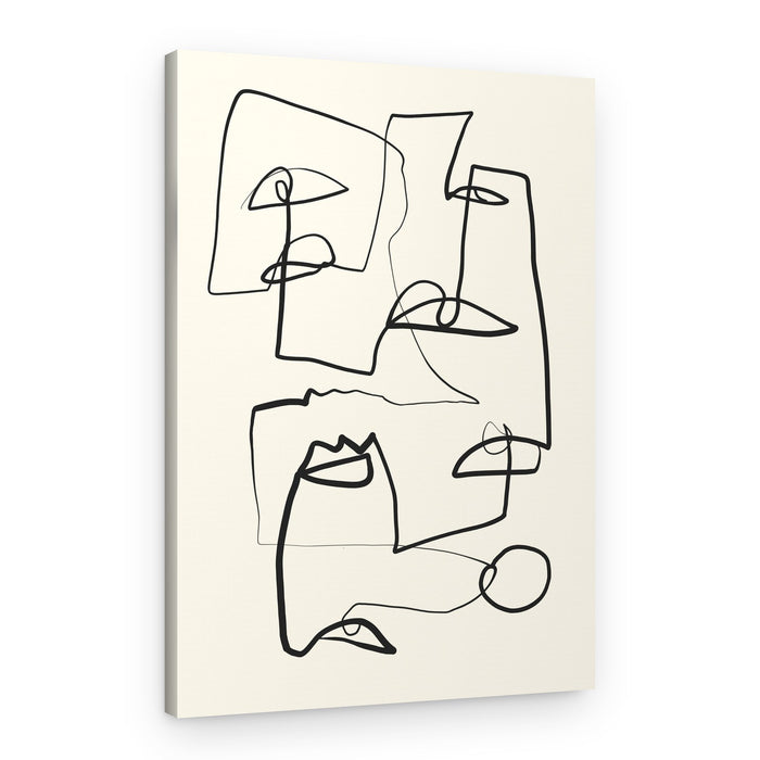 Expressive Abstract Faces – Canvas Print