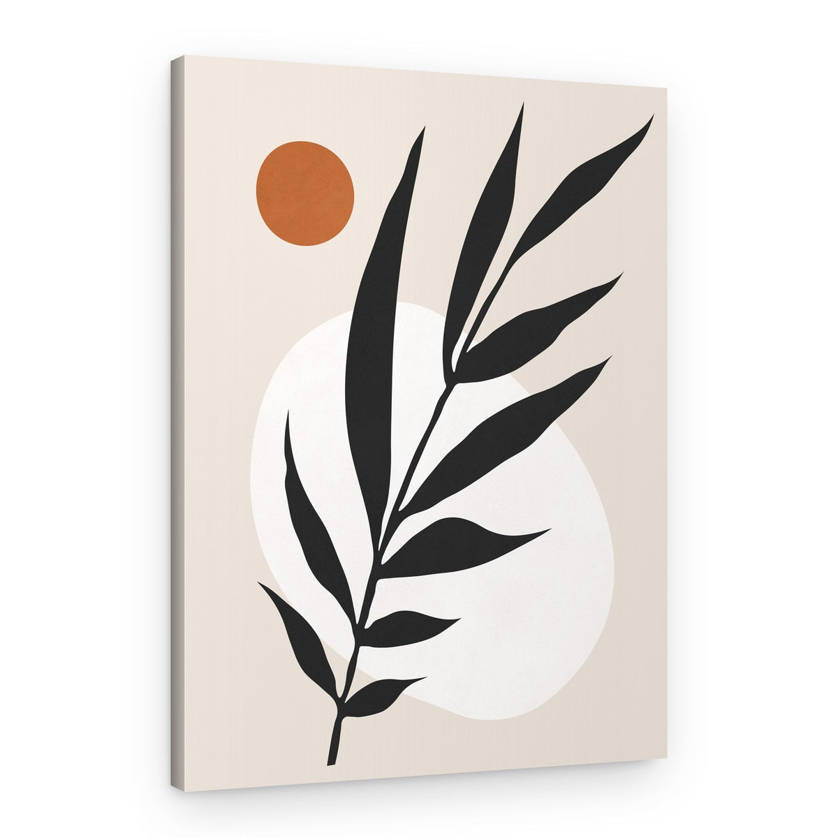 Abstract Organic Leaf Sun – Canvas Print