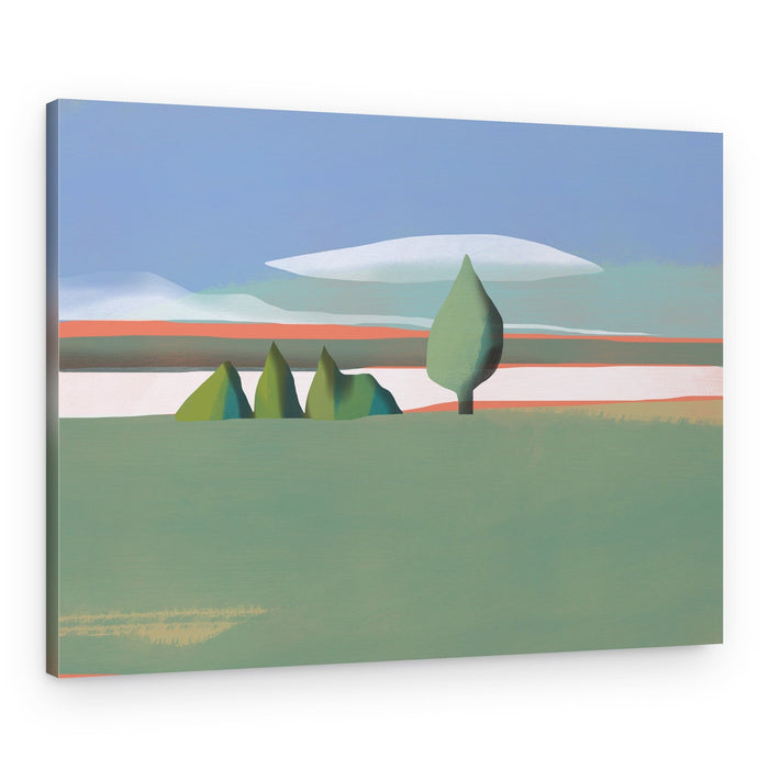 Minimal Landscape Tree – Canvas Print