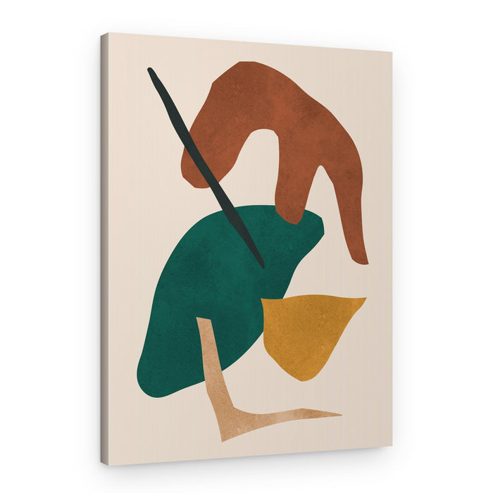 Earthy Abstract Shapes – Canvas Print