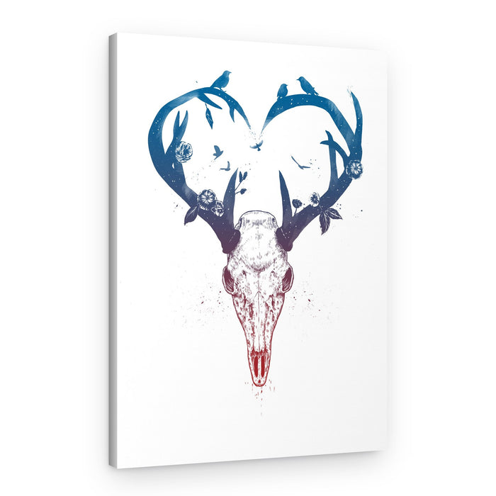 Wild Heart Skull – Canvas Print