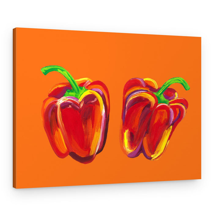 Vibrant Red Peppers – Canvas Print