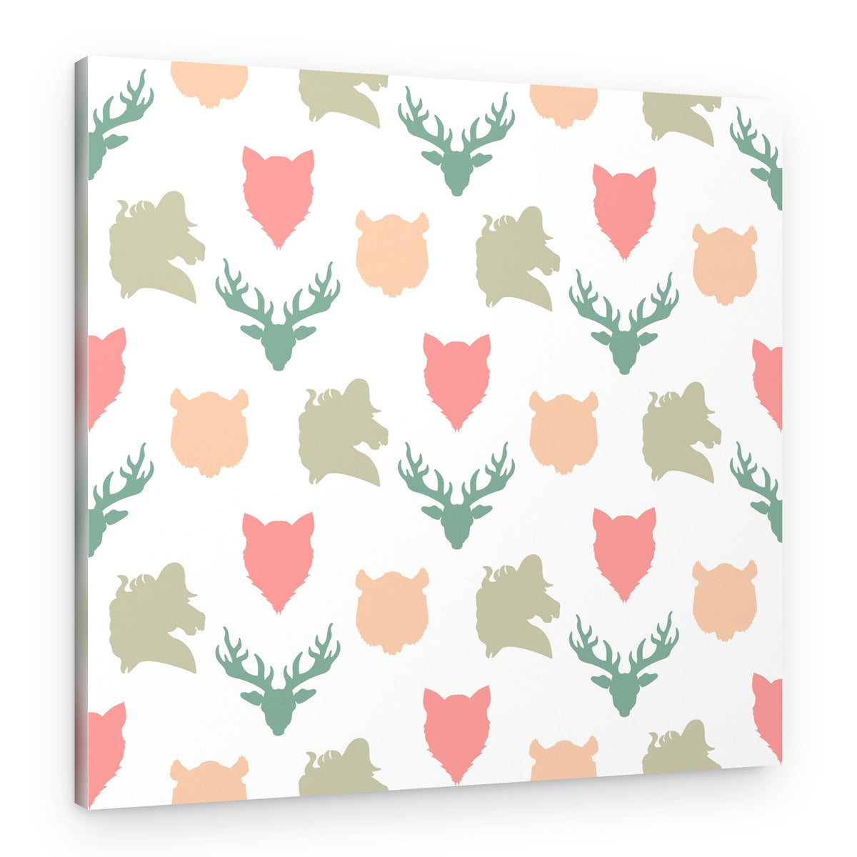 Woodland Animal Silhouettes – Canvas Print