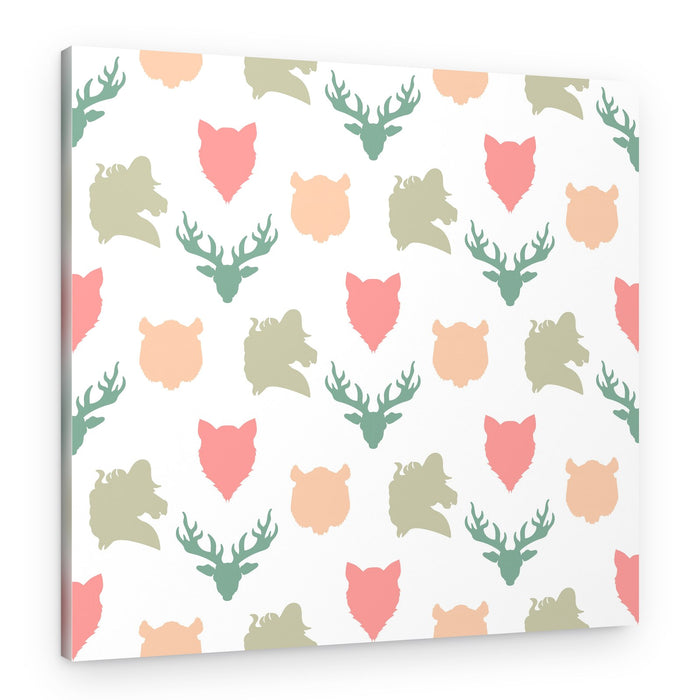 Woodland Animal Silhouettes – Canvas Print