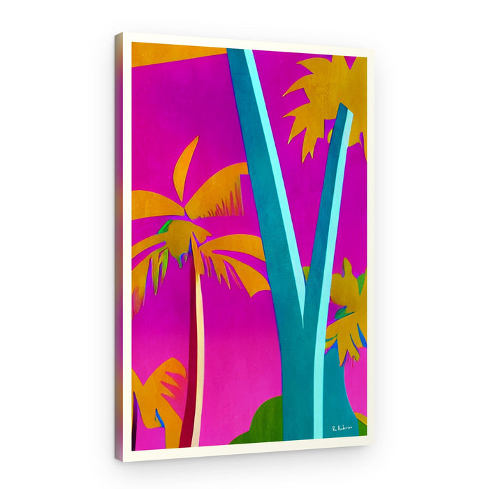 Vibrant Pink Palms – Canvas Print