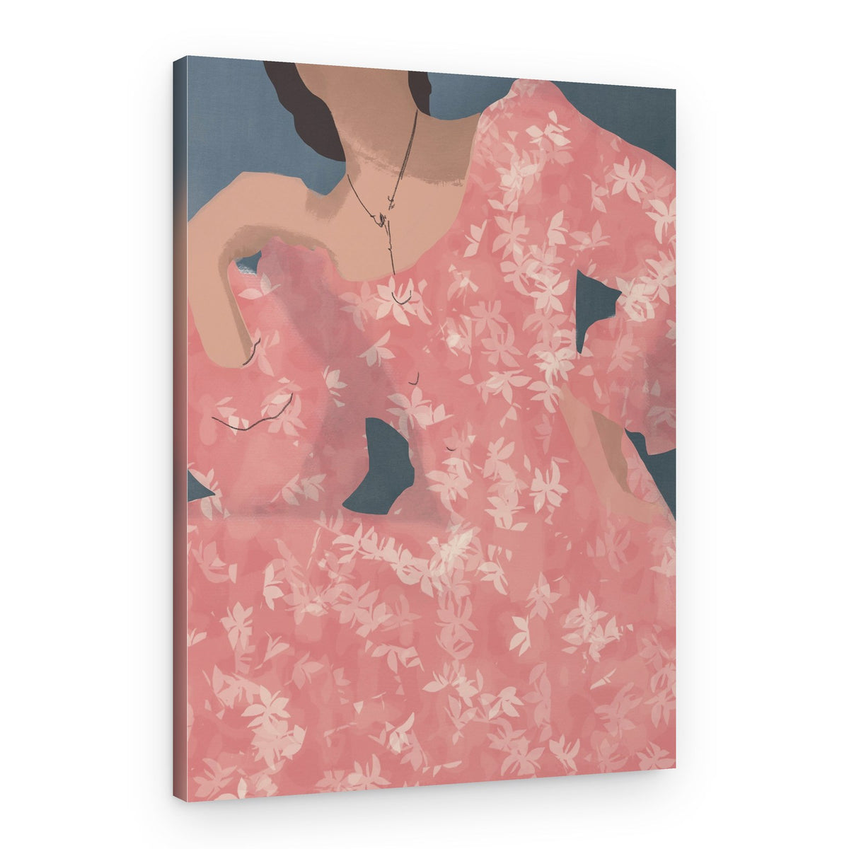 Pink Floral Elegance – Canvas Print