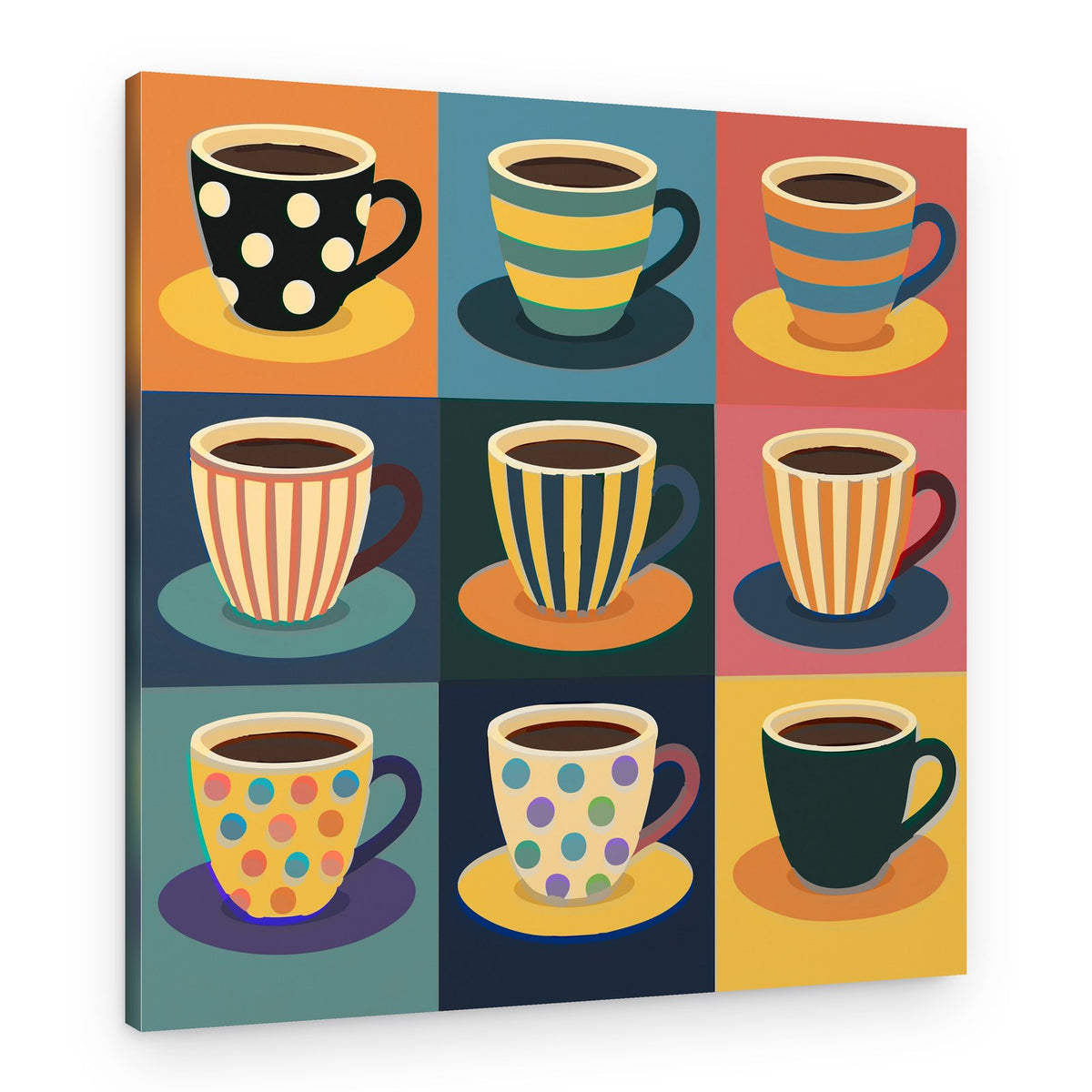 Colorful Coffee Cups – Canvas Print