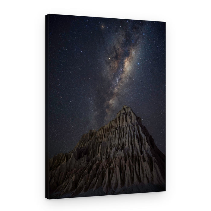Milky Way Over Peaks – Canvas Print