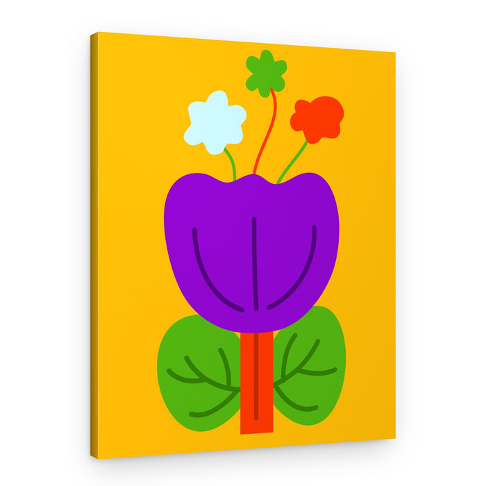 Vibrant Floral Illustration – Canvas Print