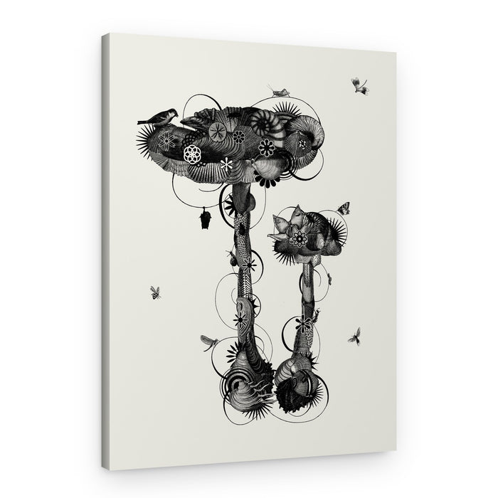 Whimsical Fantasy Mushrooms – Canvas Print