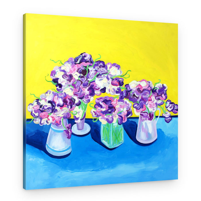 Vibrant Sweet Pea Bouquets – Canvas Print