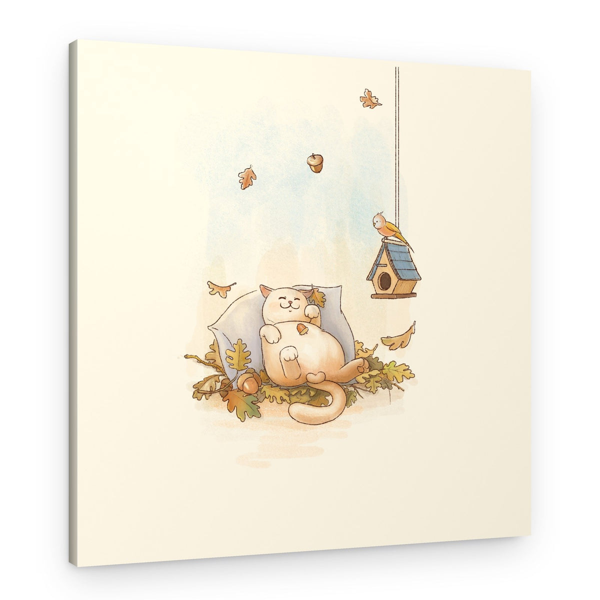 Cozy Autumn Cat – Canvas Print