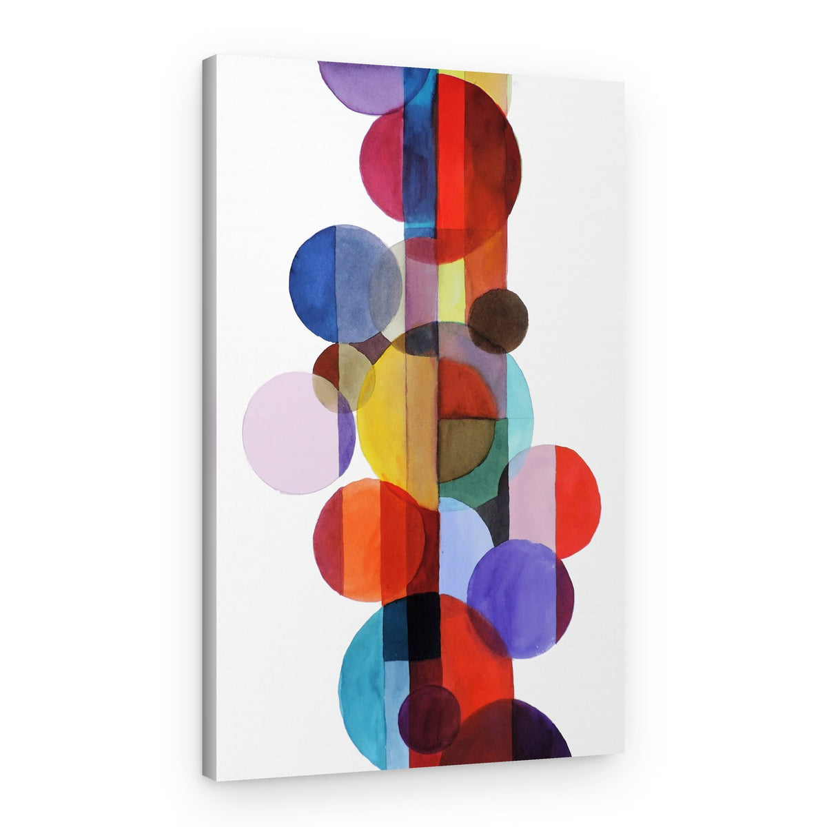 Colorful Overlapping Circles – Canvas Print