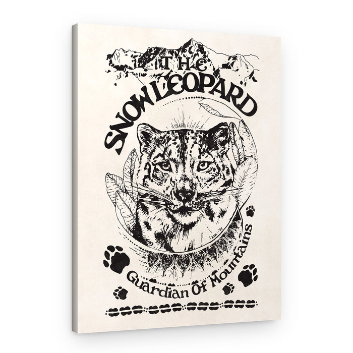 Snow Leopard Guardian – Canvas Print