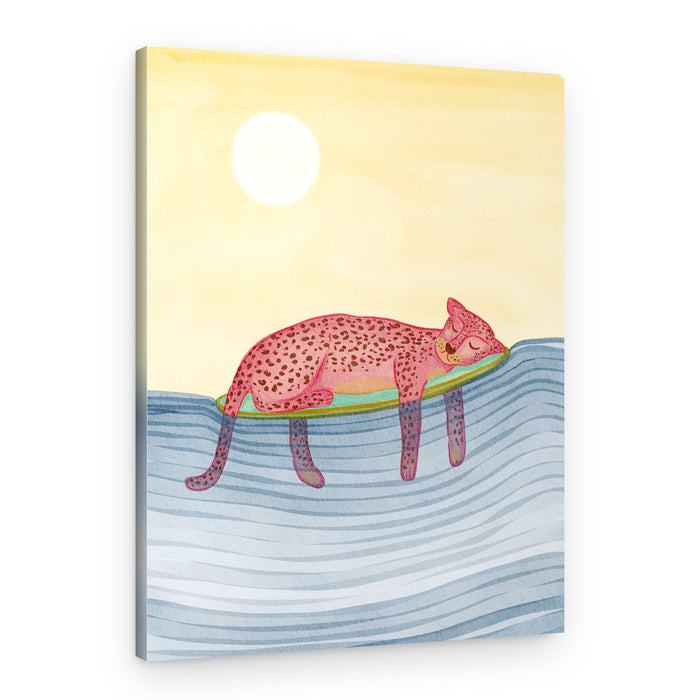 Dreamy Leopard Float – Canvas Print