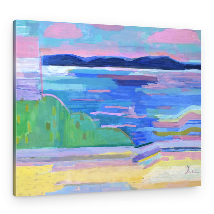 Colorful Coastal Dreamscape – Canvas Print