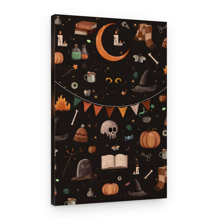 Halloween Magic Pattern – Canvas Print