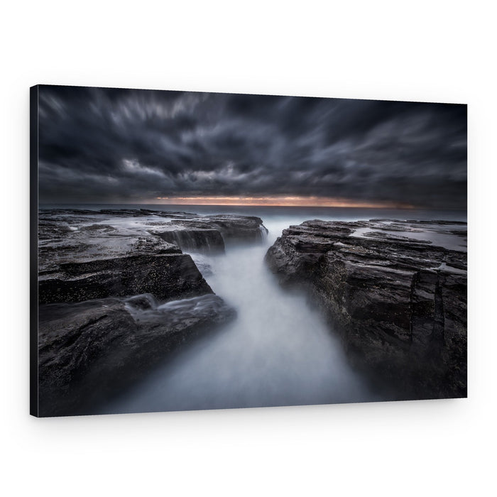 Stormy Coast Serenity – Canvas Print