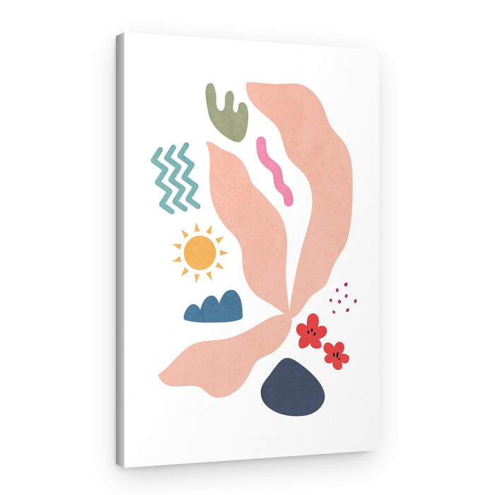 Abstract Summer Shapes – Canvas Print