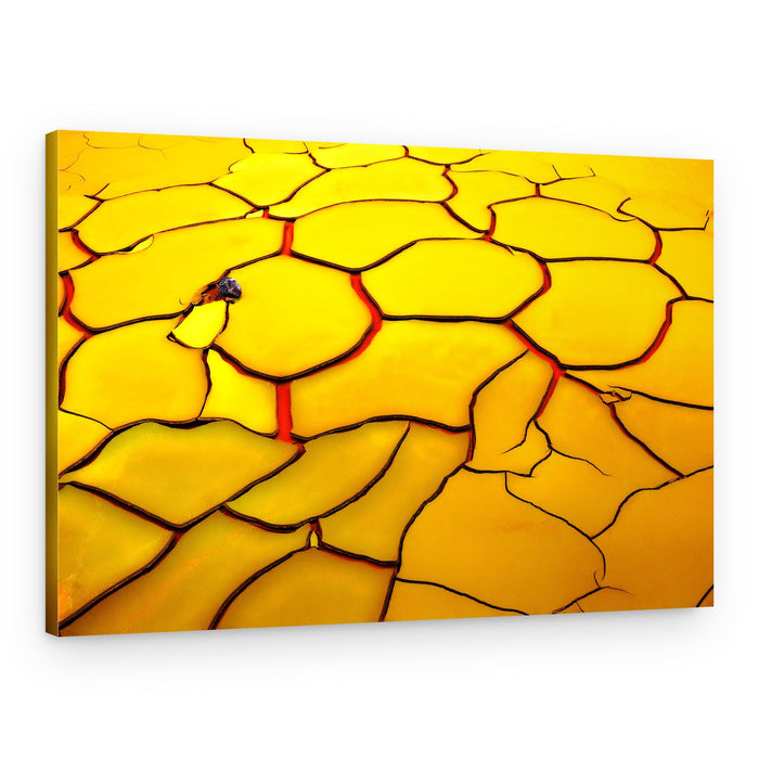 Cracked Yellow Earth – Canvas Print